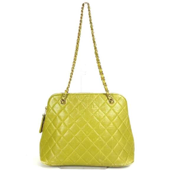 CHANEL Handbags - CHANEL Green Caviar Leather Shoulder Bag